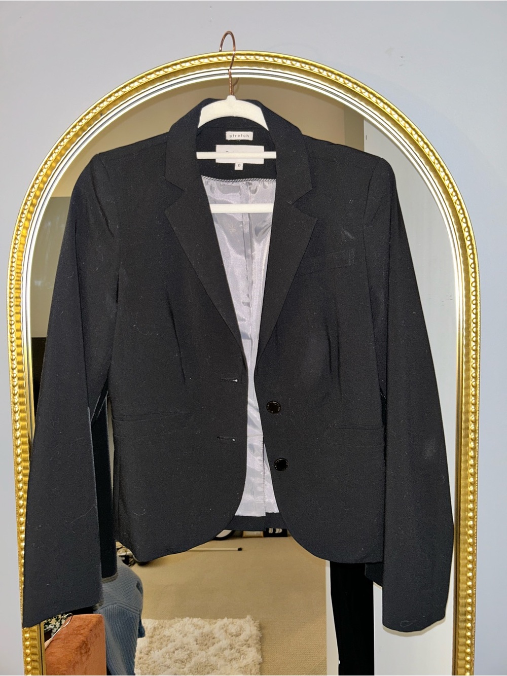 Calvin Klein Black Women's Tailored Blazer - Two-Button Professional Jacket
